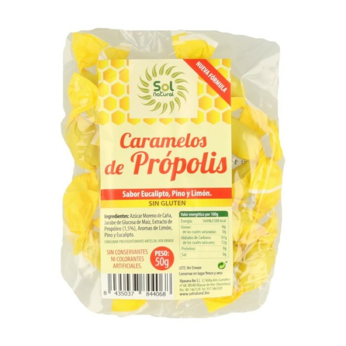 caramelos y gominolas CARAMELOS DE PROPOLIS 50G S/GLUTEN