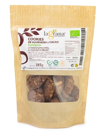 repostería y chocolates COOKIES DE AVENA Y ESPELTA CON ALMENDRA Y CACO ECO 185G