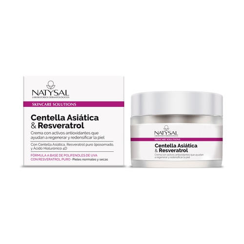 línea facial CREMA DE RESVERATROL y CENTELLA ASIATICA 50 ml.