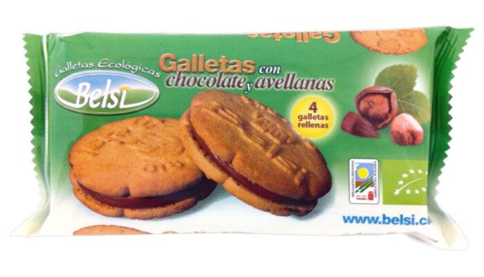 repostería y chocolates GALLETAS DE TRIGO RELLENAS CHOCOLATE AVELLANAS 60 GRS