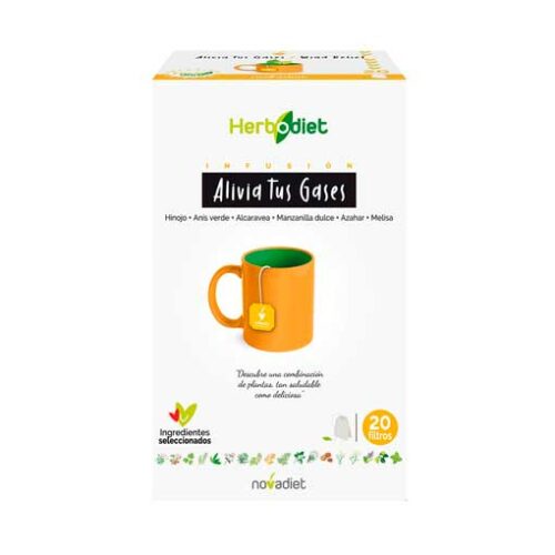 plantas en filtro HERBODIET ALIVIA TUS GASES 20 FILTROS