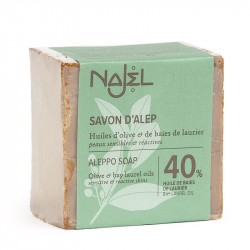 línea corporal JABON ALEPO 40% BLOQUE 185GR