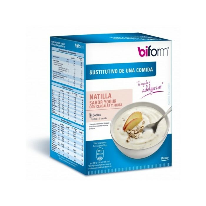 control de peso NATILLAS BIFORM YOGUR CEREALES Y FRUTA