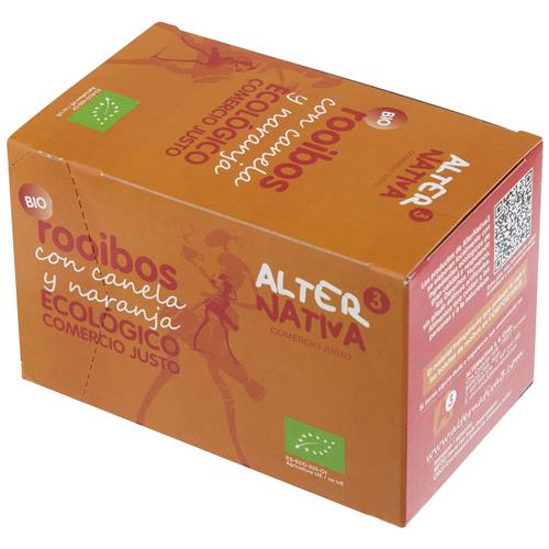 plantas en filtro ROOIBOS CON CANELA Y NARANJA 20 filtros