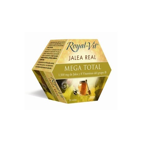 jaleas y energeticos ROYAL VIT MEGA TOTAL 1500mg y 8 Vitaminas del grupo B 20 ampollas