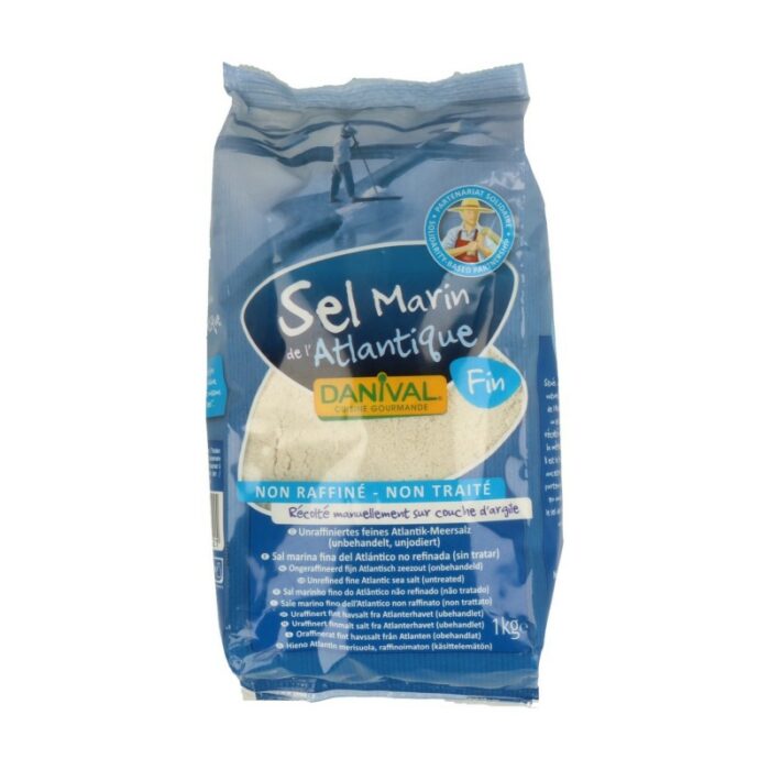 sales, condimentos y salsas SAL MARINA DEL ATLANTICO FINA 1 kg BIO