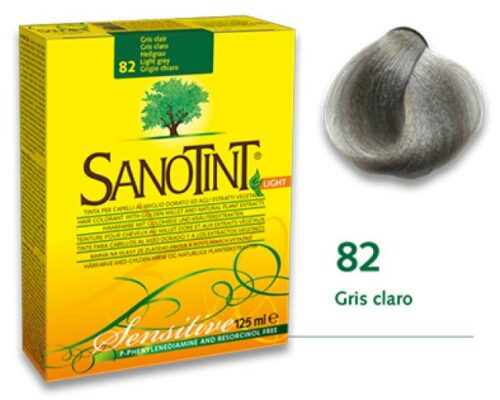 línea capilar SANOTINT SENSITIVE 82 GRIS CLARO 125ML