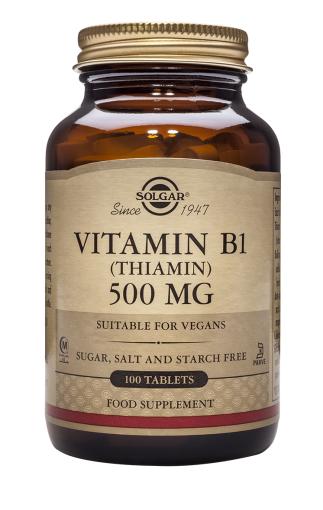 vitaminas VITAMINA B1 500 mg (Tiamina)100 Comprimidos.