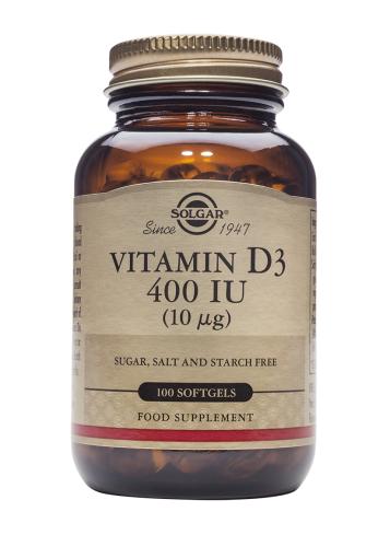 vitaminas VITAMINA D3 400 UI (10mcg.)100 Caps. (Colecalciferol). Cápsulas Blandas.