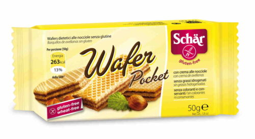 celiacos WAFER POCKET - BARQUILLOS DE AVELLANA - 50 gr.