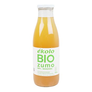 bebidas ZUMO DE MANZANA BIO, 100% EXPRIMIDO,750ML