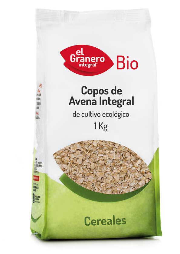 copos, mueslis y salvados COPOS DE AVENA INTEGRAL BIO, 1 Kg