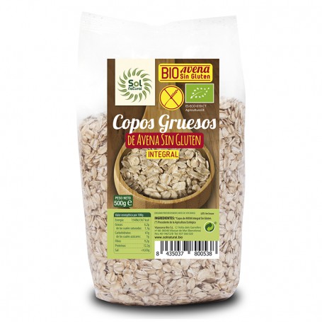 copos, mueslis y salvados COPOS DE AVENA GRUESOS SIN GLUTEN 500GRS