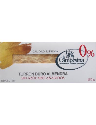 navidad TURRON DE ALMENDRA DURO S/AZUCAR 185GR