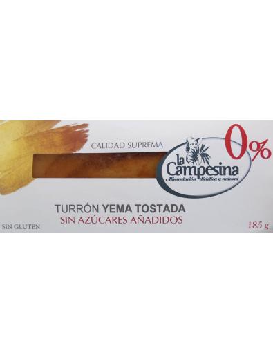 navidad TURRON YEMA TOSTADA S/AZUCAR 185GR