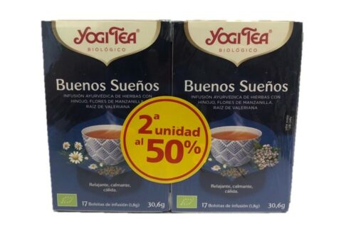 plantas en filtro YOGI TEA BUENOS SUEÑOS 2ª UD 50% 17X2 BOLSITAS