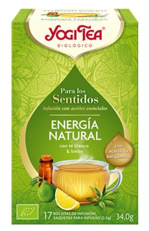 plantas en filtro YOGI TEA PARA LOS SENTIDOS ENERGIA NATURAL BIO 17 BOLSAS