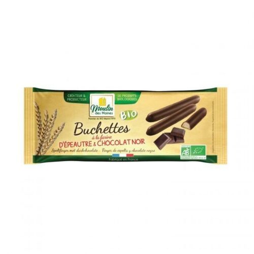 repostería y chocolates BUCHETTES DE ESPELTA BAÑADOS CHOCOLATE BIO 150G