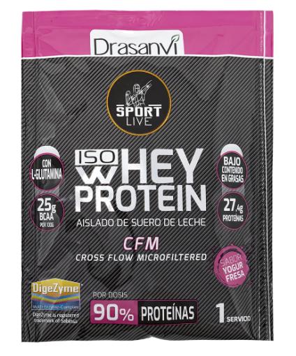 deporte MONODOSIS WHEY PROTEIN AISLADO YOGUR FRESA 30G SPORT LIVE DRASANVI