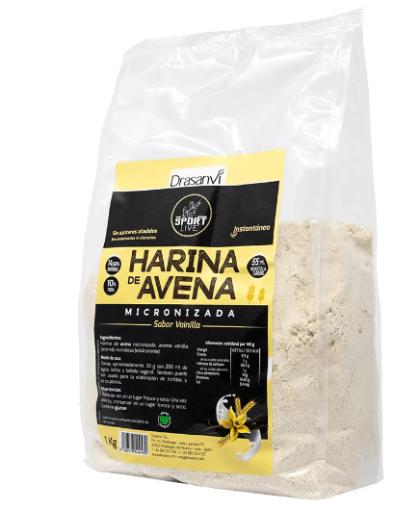 deporte HARINA AVENA SABOR VAINILLA 1KG SPORT LIVE DRASANVI