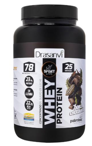 deporte WHEY PROTEIN CONCENTRADA DOBLE CHOCOLATE 750G SPORT LIVE DRASANVI