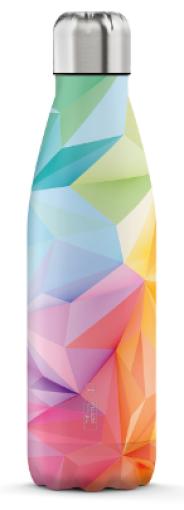 jarras vasos y teteras BOTELLA TERMICA DE ACERO GEOMETRIA COLOR 500ML