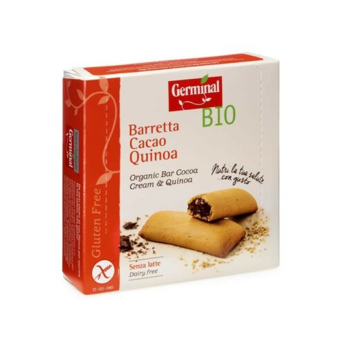 celiacos- BARRITAS DE QUINOA RELLENA DE CACAO SIN GLUTEN 180g