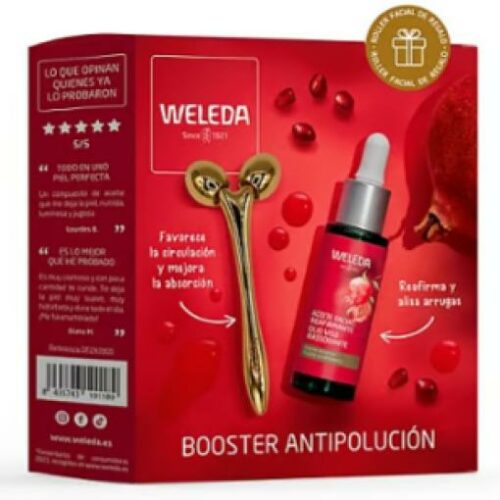 línea facial BOOSTER ANTIPOLUCION REAFIRMANTE CON ROLLER FACIAL DE REGALO